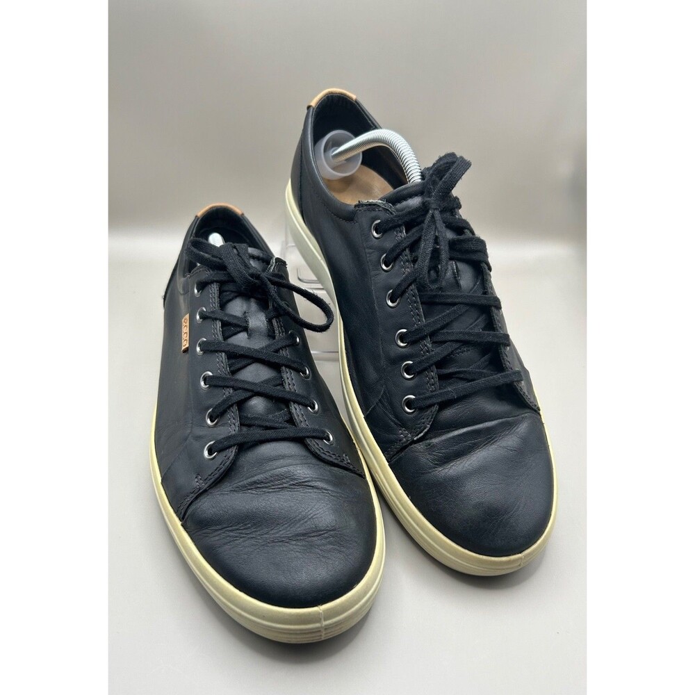 ECCO Soft 7 Craze Mens Casual Low Top Sneakers Black Leather  Size 45 US 11